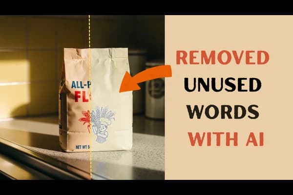 Text removal result